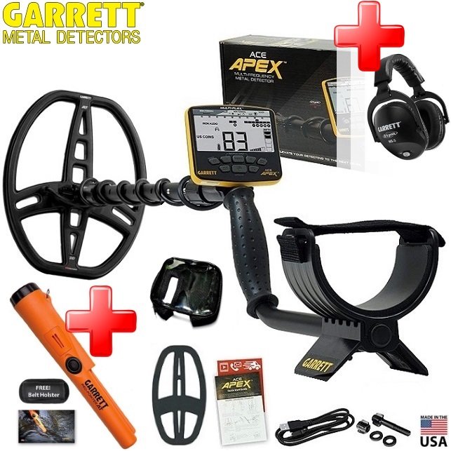 AKCIJA / Garrett APEX su rite Raider +Pro-Pointer AT Z-Lynk +MS-3 ausinės