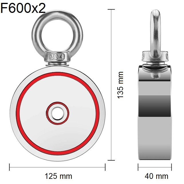 AKCIJA - Minus 6% / Paieškos magnetas 2F600 - Image 2