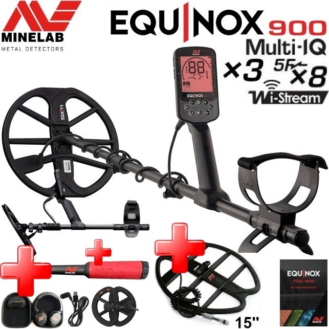 AKCIJA - Minus 100€ +3 Dovanos / Minelab Equinox 900 / Be PVM 1032.23€